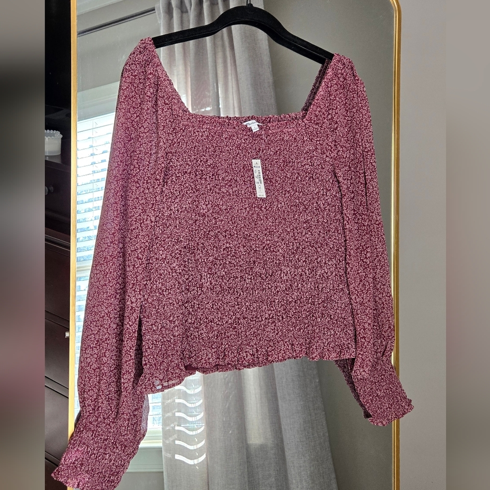 Madewell Women's Floral Stretch Bodice Top